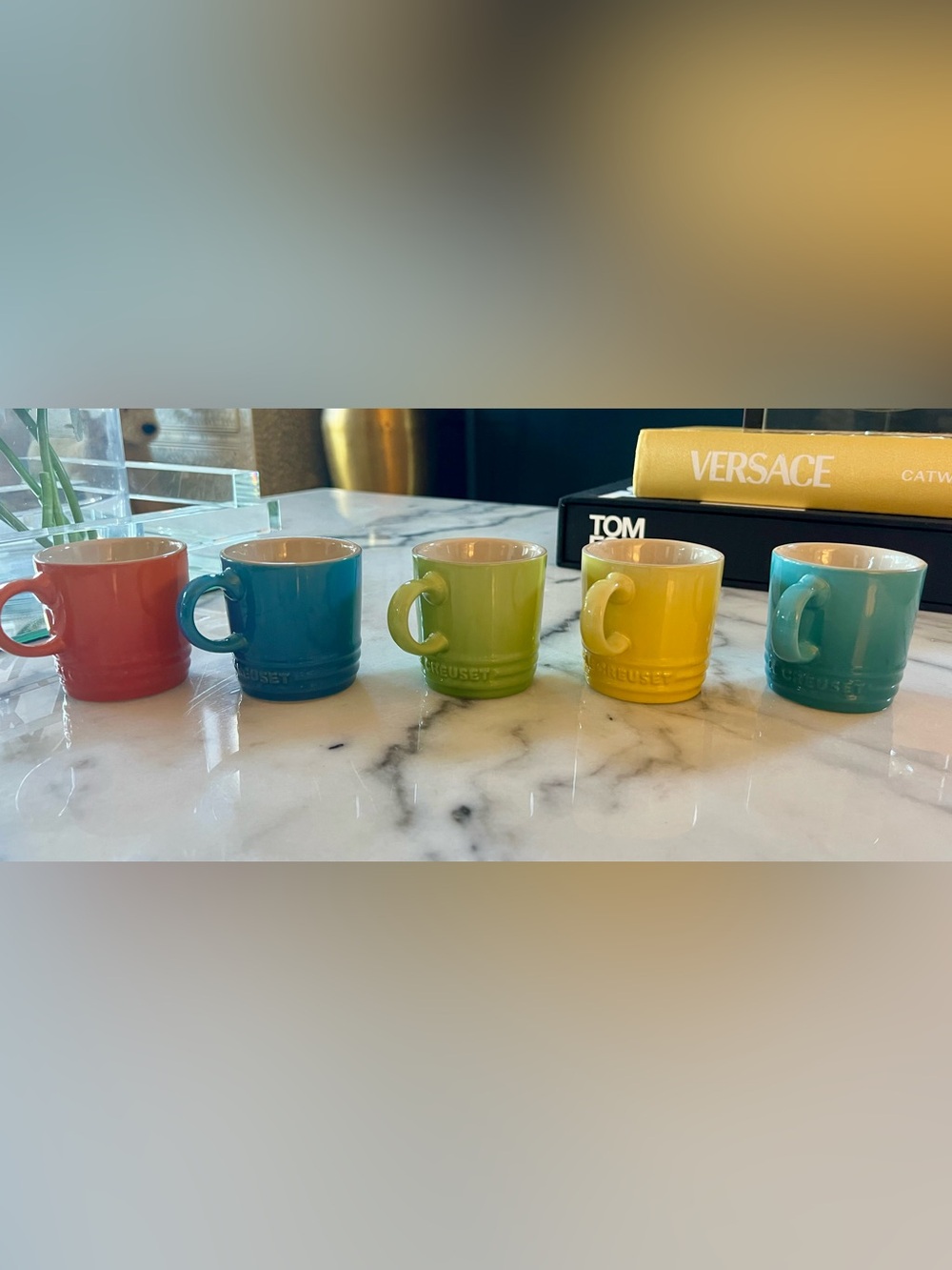 Le Creuset Multicolor Stoneware Espresso Mug Set - Rainbow Colors